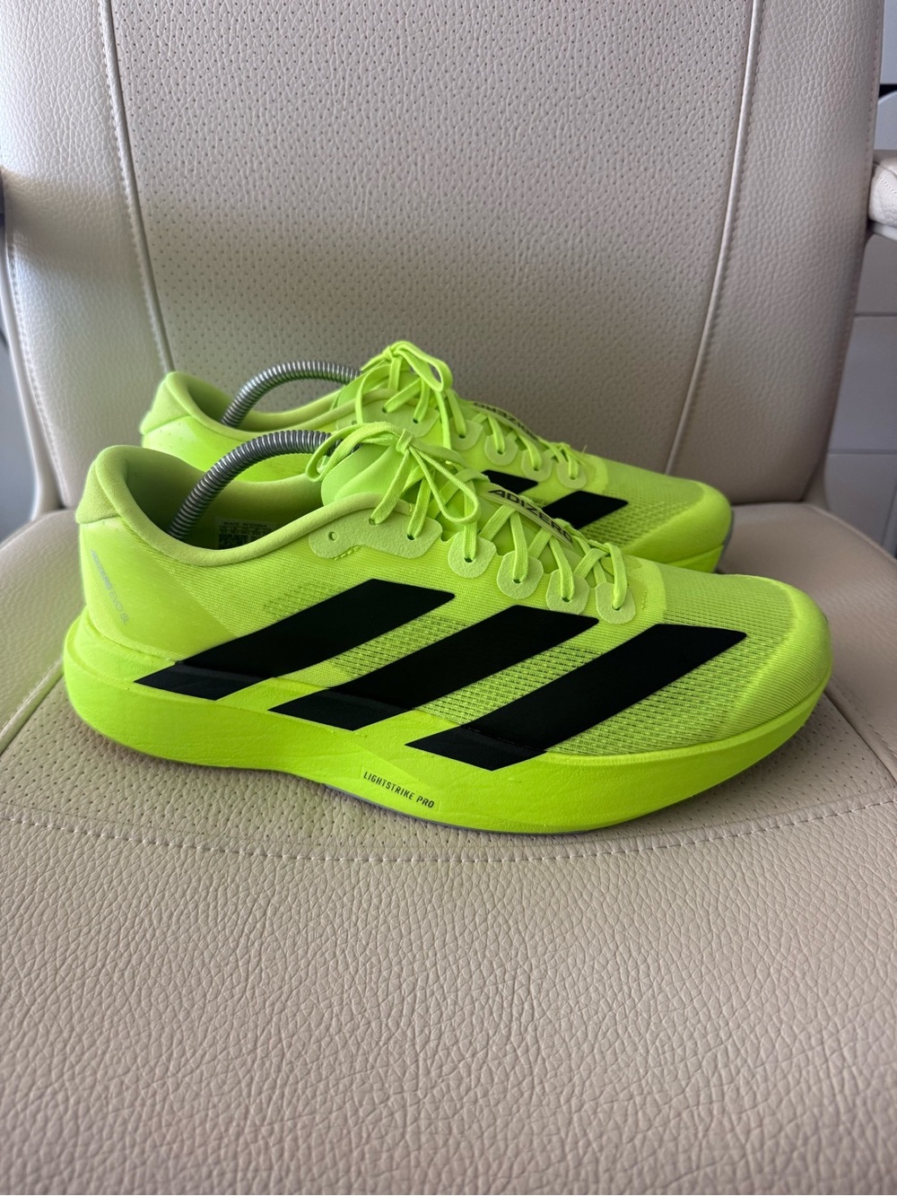 Size 11 - adidas Men’s Neon Green Swim Trainer with Black Stripes